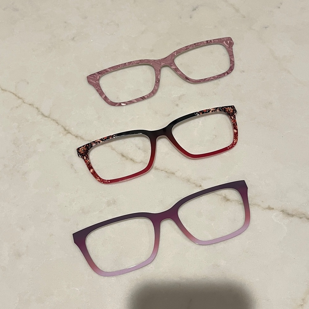 SOLD AS COMPLETE SET: 2 Larkin Pair eyewear frames and 14 toppers - Picture 6 of 10